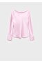 Drape Back Detailed Satin Blouse - 3