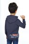 Füme Boys' Relax Fit Hooded Pocket Lightweight Drop Shoulder Printed Sweatshirt - 2 Thread - 4