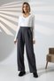 Women's Palazzo Pants with a Zipper at the Waist - 2