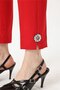 Double Fabric Stone Detailed Sleeve and Leg Ankle Women's Suit - 3
