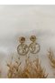Xuping Steel Earrings with Moon and Star Detail
