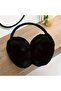 سماعات رأس كبيرة واقية لتدفئة الأذن من القطيفة قابلة للطي ذات ملمس ناعم أسود شتوي - 2