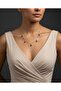 5 Stone Black Sparkling Necklace - 2