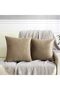 2-Piece Velvet Textured Throw Pillow Cover Standard Size Mink Soft Velvet Textured Plain Throw Pillow Cover - 2