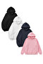 Unisex Black & White & Pink & Indigo 4-Piece Straight Deal Pack 3 Thread Ov Oversized Weatshirt