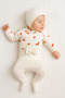 Baby Girl Set of 4 Pieces (0–3 Months) – Cherry Design with Inside-Out Stitch