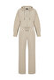 Liva Beige Hooded Cardigan and Thick Tracksuit Top and Bottom Set - 2
