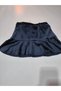 Eid Girl's French Velvet Flounce Skirt Short Mini with Pearls and Stones Elastic Waist Navy Blue - 5