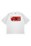 Unisex Oversized Kith Design Flower B Printed Boxy Fit Thick Fabric T-Shirt