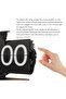 Retro Flip Down Tabletop Mechanical Flip Clock (Black) - 6