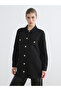 Lcw Modest Women's Black Textured Shirt Tunic