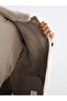 Beige Standard Fit Shirt Collar Plush Men's Coat - 3