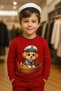 3-Ply Combed Cotton Children's Unisex Cute Dog on a Boat Patterned Sweatshirt Ages 3-4-5-6-7-8-9-10-11-12