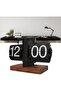 Retro Flip Down Tabletop Mechanical Flip Clock (Black) - 3