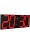 Digital LED Oversize Wall Clock, 6-inch Red LED, Remote, Countdown/Timer, Calendar, Thermome