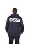 Large Size Hooded Zippered Sweat Double Face Ossi 25705 Dark Blue - 2