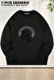 Unisex Boxing Academy Printed Oversized Crew Neck Sweatshirt