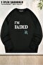 Unisex Alan Walker Faded Printed Oversized Crew Neck Sweatshirt