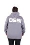 Large Size Hooded Zippered Sweat Double Face Ossi 25705 Fume - 2