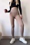 Women's Corded Fabric Fleece-Lined High Waist Leggings – Flexible Stretch Fabric – New Season - 2