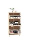 Shoe Cabinet HAMAR Honey Brown 59.5x35x117 cm Solid Wood Pine - 6