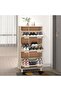 Shoe Cabinet HAMAR Honey Brown 59.5x35x117 cm Solid Wood Pine - 5