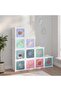 Cube Storage Cabinet for Kids with 10 Cubes White PP