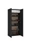 Shoe Cabinet Black 80x35.5x180 cm Engineered Wood - 6
