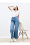 Women High Rise Faded Wide Leg Jeans - 6