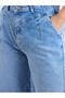 High Rise Wide Leg Jeans with Pleat Yoke Waistband - 3