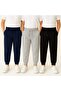 Children's Tracksuit Bottoms 3-Piece Color Black Gray Navy Blue