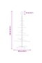 Metal Christmas Tree with Wooden Base Black 120 cm - 3