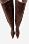 Vody Brown Suede Over-The-Knee Zippered Women's Heeled Boots - 2
