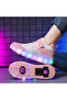 LED Flash Light Fashion Shiny Sneaker Skate Heelys Shoes With Wheels And Lightning Sole - 6