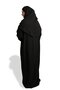 Black Two Piece Prayer Dress Woven Self Patterned 2502_01 - 3