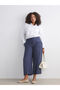 Lcw Vision Navy Blue Modal Blend Wide Leg Women's Trousers - 2