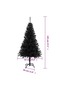 Artificial Christmas Tree with Stand Black 120 cm PVC - 3