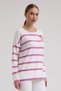 Striped Boat Neck Sleeveless Sweater - 2