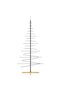 Metal Christmas Tree with Wooden Base Black 180 cm - 2