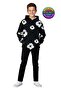Children's Unisex Floral Patterned Hooded Sweatshirt - 6
