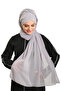 Gray Practical Ready-To-Wear Bonnet Shawl Chiffon Draped 2507_15 - 5
