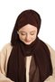 Brown Practical Ready-To-Wear Bonnet Shawl Chiffon Draped 2507_14 - 3