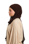 Coffee Practical Ready-To-Wear Bonnet Shawl Chiffon Plain 2506_14 - 2