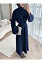 Women's Side Buckle Back Tie Denim Dress-Waist Adjustable Jeans Dress - 3