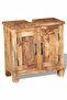 Bathroom Vanity Cabinet with Mirror Solid Mango Wood - 2