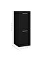 Bathroom Cabinet Black 30x30x80 cm Engineered Wood - 3