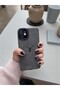 iPhone 12 Compatible Premium Suede Textured Camera Protection Case with Deer Pattern - 5
