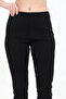 Cotton Thick Textured Ribbed Knitted Black Combed Stretch Fabric Long Leggings High Waist - 7