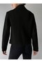 HRK0009 Women's Black Jacket Collar Checked Gold-Buttoned Tweed-Jacket Knit Cardigan - 3