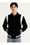Black Men's Velvet Fabric Sports Coat Coat - 3